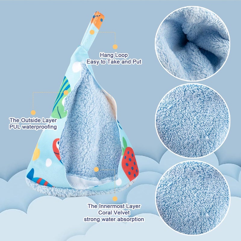YSSPPOY 10 Pcs Coral Velvet Peepeeteepe Baby Boy with Storage Bag & Laundry Bag, Strong Water Absorption Pee Peep Teepee for Baby Boy, Reusable Pee Covers for New Parents Gift - Image 3